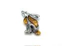 Silver Amber Hare Pendant