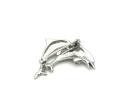 Silver Marcasite Double Dolphin Brooch