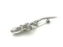 Silver Marcasite Flower Brooch