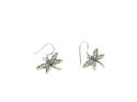 Silver Coloured Dragonfly Drop Earrings