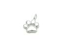 Silver Plain Paw Print Pendant/Charm