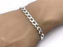 Silver Flat Curb Bracelet 7 Inch