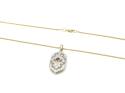 9ct Yellow Gold Ruby & Diamond Pendant & Chain