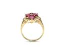 9ct Yellow Gold Ruby Cluster Ring