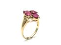 9ct Yellow Gold Ruby Cluster Ring