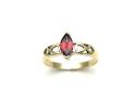 9ct Yellow Gold Rhodolite Garnet Ring