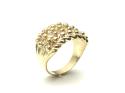 9ct Yellow Gold 4 Row Keeper Ring