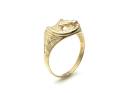 9ct Yellow Gold Horse Shoe Horse Head Ring