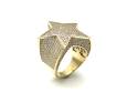 9ct Yellow Gold CZ Star Ring