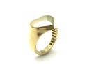 9ct Yellow Gold Plain Heart Ring