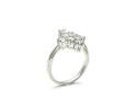 9ct White Zircon & Diamond Ring