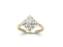 9ct Yellow Gold Diamond Cluster Ring