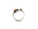 Silver Amber Turtle & Starfish Ring