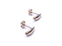 9ct Domed Teardrop Stud Earrings