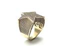 9ct Yellow Gold CZ Star Ring