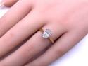 18ct Yellow Gold Oval Diamond Solitaire Ring 1.50c