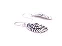 Silver Angel Wing Drop Earrings