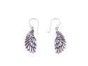 Silver Angel Wing Drop Earrings