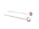 Silver Pull Through Mother Of Pearl Heart Earrings