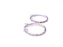 Silver Patterned Round Hoop Earrings