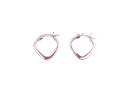 Silver Plain Shaped Hoop Earrings