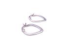 Silver Plain Shaped Hoop Earrings