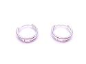 Silver Cut Out Huggy Hoop Earrings