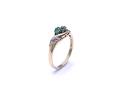 9ct Yellow Gold Emerald & Diamond Ring