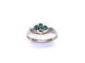 9ct Yellow Gold Emerald & Diamond Ring