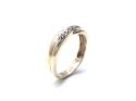 9ct Yellow Gold Diamond Crossover Ring