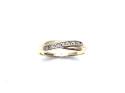 9ct Yellow Gold Diamond Crossover Ring