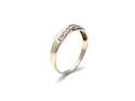 9ct Yellow Gold Diamond Crossover Ring