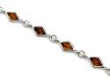 Silver Amber Fancy Bracelet