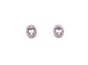 9ct White Gold Aquamarine & Diamond Stud Earrings