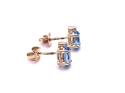 9ct Blue Topaz & Diamond Stud Earrings