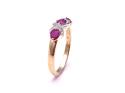 9ct Yellow Gold Ruby & Diamond Cluster Ring