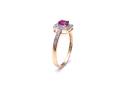 9ct Yellow Gold Ruby & Diamond Cluster Ring