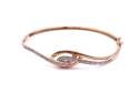 9ct Yellow Gold Diamond Bangle