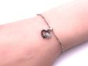 9ct Bracelet with Diamond Heart Pendant