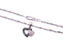 9ct Bracelet with Diamond Heart Pendant