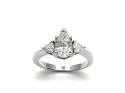 18ct White Gold Diamond 3 Stone Ring