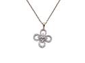 9ct Yellow Gold Diamond Pendant & Chain