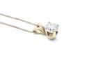 9ct Yellow Gold Diamond Pendant & Chain