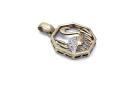 9ct Yellow Gold Diamond Pendant & Chain