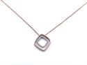 9ct Rose Gold Diamond Pendant & Chain