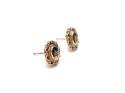 9ct 2 Colour Gold Diamond Earrings