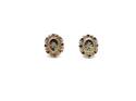 9ct 2 Colour Gold Diamond Earrings