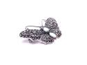 Silver Marcasite & Opal Butterfly Brooch