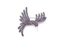 Silver Marcasite Hummingbird Brooch