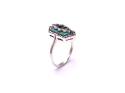 Silver Marcasite & Turquoise Art Deco Style Ring